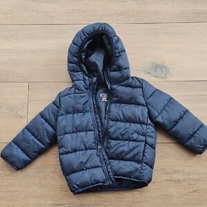 The Children's Place Blue Puffer Jacket with Hood